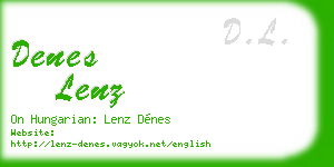 denes lenz business card