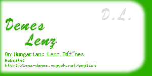 denes lenz business card